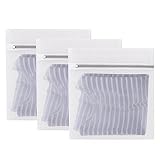 Mesh Laundry Bags, iDeep 3Pcs Durable Reusable Laundry Bags for Delicates with Premium Zipper, 23.6*