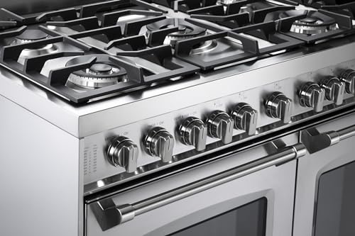 Verona VPFSGG365DSS 36 Inch Prestige Series Freestanding Gas Range With Double Oven 5 Sealed Burners Oven Racks And Cast-Iron Grates In Stainless Steel thumb #5