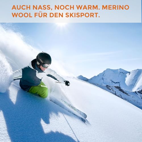 Rahhint Calcetines de senderismo Merino Calcetines de compresión Calcetines de trekking acolchados antiampollas 3 pares para hombres, mujeres y niños Talla 31-52 - imagen 7