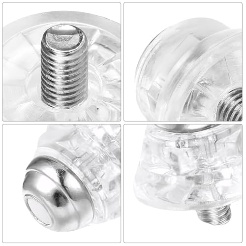 16St Fußball Studs Ersatzstollen für Fußballschuhe,Fußballschuhe Schraubstollen Set Nylonstollen Metallkopf-Ersatzstollen, rutschfeste Fussballschuhe Stollen 13mm/16mm,Schraubenbreite 5mm, Transparent