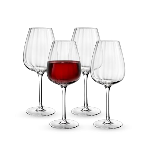 Villeroy & Boch – Rose Garden Bicchiere da Vino Rosso 4 Pezzi Trasparente, Lavabile in Lavastoviglie, Bicchieri Design, Calici Vino Rosso Grandi, Set Calici Vino, Cristallo