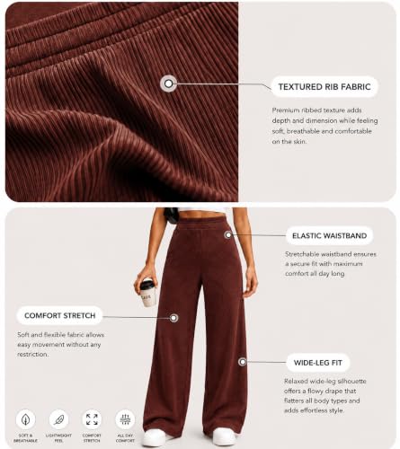 Image of Prenuem Women's High Waist Flared Korean Trousers, Trendy Casual Wear for Daily & Travel Use (Available in Plus Size)