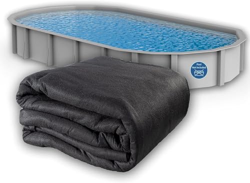 Liner Life Above Ground Pool Liner Pad 10' x 15' Oval, Protects The Bottom of Aboveground Pool, Extends Life of The Liner, Strong and Durable Puncture Resistant Polyester Geotextile Material, Black
