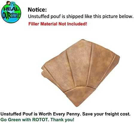 Round Pouf Ottoman Amaretto