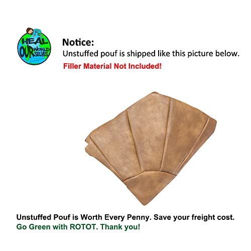 Round Pouf Ottoman Amaretto