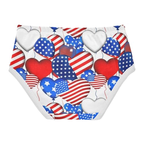 Cotton Girls Underwear Toddlers Heart Balloons Patriotic America Panties Little Girl Florals Kids Undies Briefs 2t2