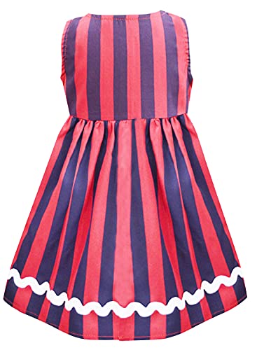 Image of A.T.U.N. (ALL THINGS UBER NICE) Girls Printed Cotton Skater Knee Length Casual Dress for Daily Occasions