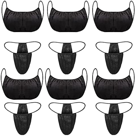 Yahenda Women Disposable Underwear and Women Disposable Panty Beauty Disposable Bra Women s Disposable Sunless Spray Tan Top Underwear for Woman Black with Black Tie 100 Piece Set Cover