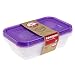 Produktbild keeeper Frischhaltedosenset 3-teilig, 3 x 2,4 l, 29 x 19 x 7 cm, Fredo Fresh, Lila Transparent