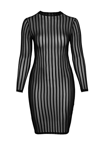 Robe noire 6XL en textile premium aux finitions soignées