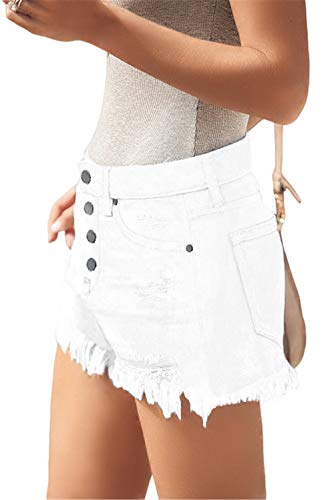 Image of MODARANI Denim Shorts for Women Distressed Jean Shorts Ripped Summer Hot Short