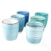 Produktbild MamboCat Blue Baita 6-er Kaffee-Becher-Set blau I Steingut-Tasse groß mit Strudel-Dekor - in maritimen Blautönen I tolle Jumbo-Tee-Tasse - Tea & Coffee Mug I 300 ml Kaffee-Tassen-Set groß 6 Stück