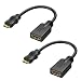 Cable Matters 2 Pack Mini HDMI to HDMI Adapter (HDMI to Mini HDMI Adapter) 6 Inches