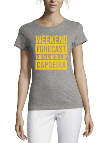 T-shirt Capoeira femme gris en coton col rond Weekend Forecast