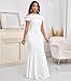 Cololura Sexy Floor-Length Off Shoulder Ruffles Stringy Selvedge Mermaid Bodycon Party Evening Maxi Dress White