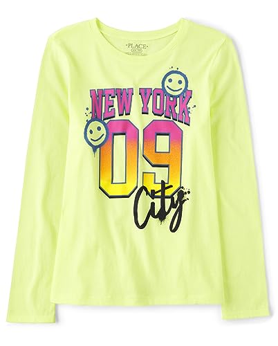 Image of The Children's Place Girls' Unicorns,Sports,Princess Long Sleeve Graphic T-Shirts