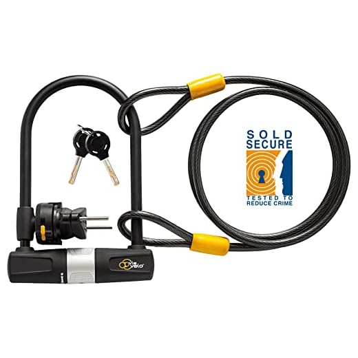Bike U Lock with Cable - Via Velo Bike Lock Heavy Duty Bicycle U-Lock,14mm Shackle and 10mm x1.8m Cable with Mounting Bracket for Road Bike Mountain Bike Electric Bike Folding Bike