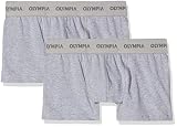 Olympia Herren Duo Boxers Badehose, Grau (Gris Chiné/Gris Chiné Na6), X-Large (Herstellergröße: T5X) (2er Pack)