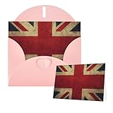 Thinking of You Karten mit Umschlägen, britische Flaggen, Blanko-Karten für alle Anlässe, Trauerkarte, blanko, Dankeskarten, Grußkarten für Hochzeitseinladungen, Geburtstagsparty