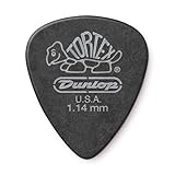 Dunlop 488R1.14 Tortex Pitch Black, 1.14mm, 72/Bag