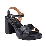 Oh! My Sandals 5933 Sandalia DE Piel Tacon Alto Mujer Negro 39