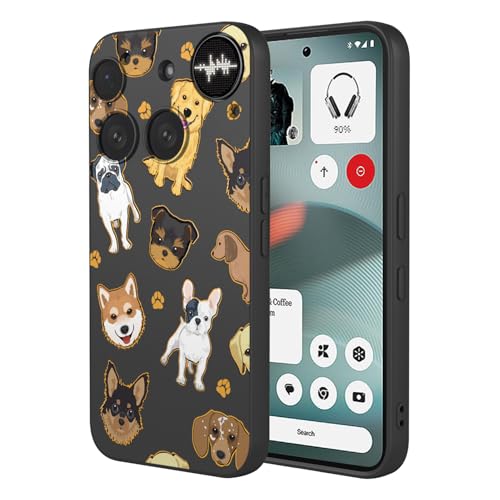 Coque Nothing Phone 3 motif chien noir protège des chutes