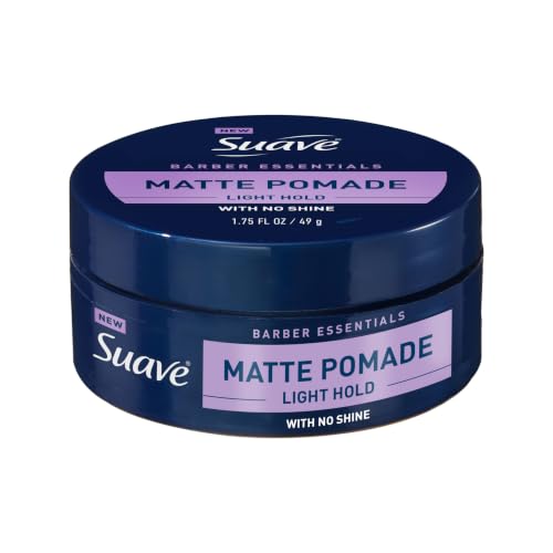 suave+ Hair Pomade for Men Barber Essentials Styling, Light Hold and No Shine, For Enhancing Hair Shape and Reducing Frizz, 1.75 oz