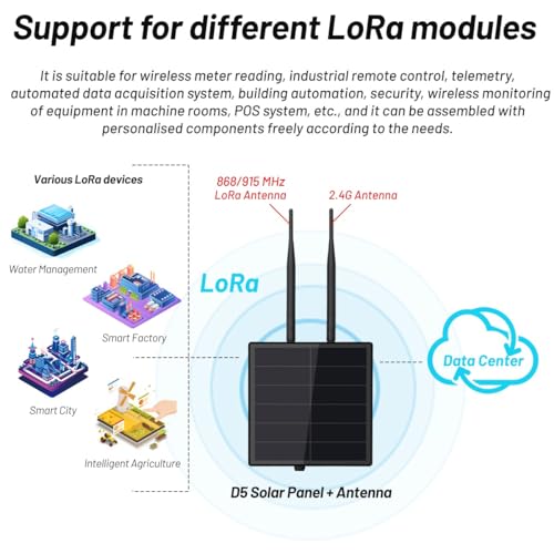 KEEPTEEN D5L-R1 Mesh Solar LoRa Repeater Built in RAKWireless 19007+4631 LoRa Modules Board Compatible with Meshtastic Meshcore Node Devices,915mhz Antenna SolarPanel Built in Battery Controller by WILDGAMEPLUS - Image 6