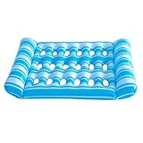 ✔ Chaise longue de piscine multifonction : Ce lit flottant gonflable peut être utilisé comme hamac, chaise longue, lit flottant et lit flottant. Il vous offre une variété d'expériences agréables pour vous détendre au bord de la piscine. Il est idéal pour une utilisation en piscine, à la plage, sur un lac ou une rivière.