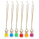 NULYLU Auto Lufterfrischer Dekorativer Kürbisförmiger Schmuck Verbessert die Luftqualität im Auto zum Aufhängen 6 Stück pack aus Gras und Glas Modisch und Schön