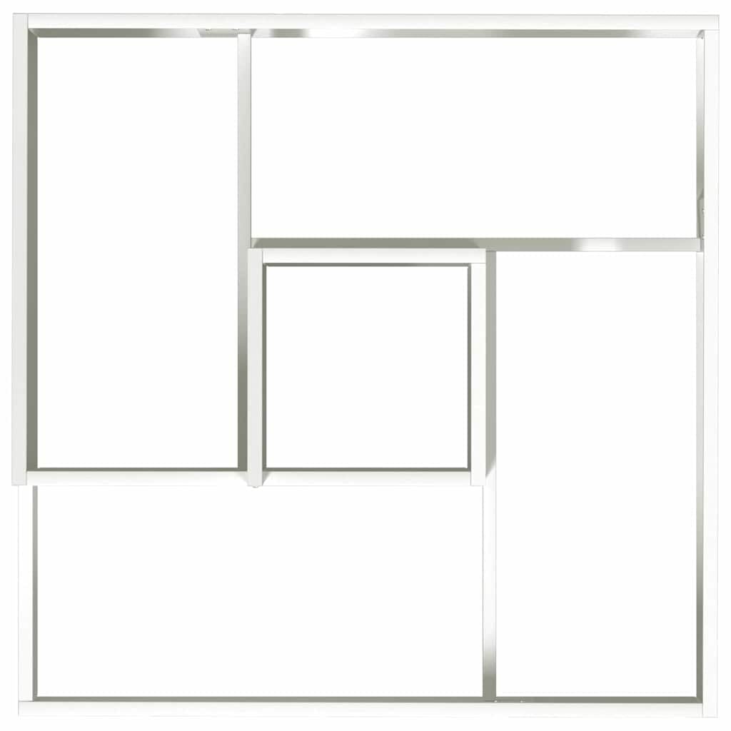 vidaXL Doniczka ogrodowa Biały 60 x 60 x 50 cm Stal zimnogięta, Ogród i taras, nowoczesny metalowy doniczka na zewnątrz, dekoracyjny pojemnik na rośliny, akcesoria na patio