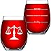 Lawyer Gifts - (2 Sided) Funny Unique Novelty Stemless Wine Glass Birthday or Christmas Gifts For Paralegal, Attorney, Legal Assistant, or Law Student - Lawyer Gifts For Women & Men
