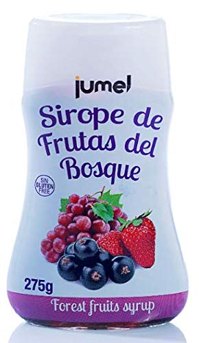 Sirope Frutos del Bosque JUMEL sin gluten Botella 275g. Pack de 4 unidades.