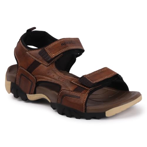 Image of Men's Sports Sandals with Adjustable Straps and Cushioned Footbed