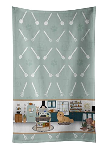 Caroline's Treasures WDK5983KTWL Gold Pekingese in The Kitchen Kitchen Towel Dish Cloths Guest Hand Towel Decorative Bathroom Towel for Face,Tea, Dishcloth, Kitchen and Bath