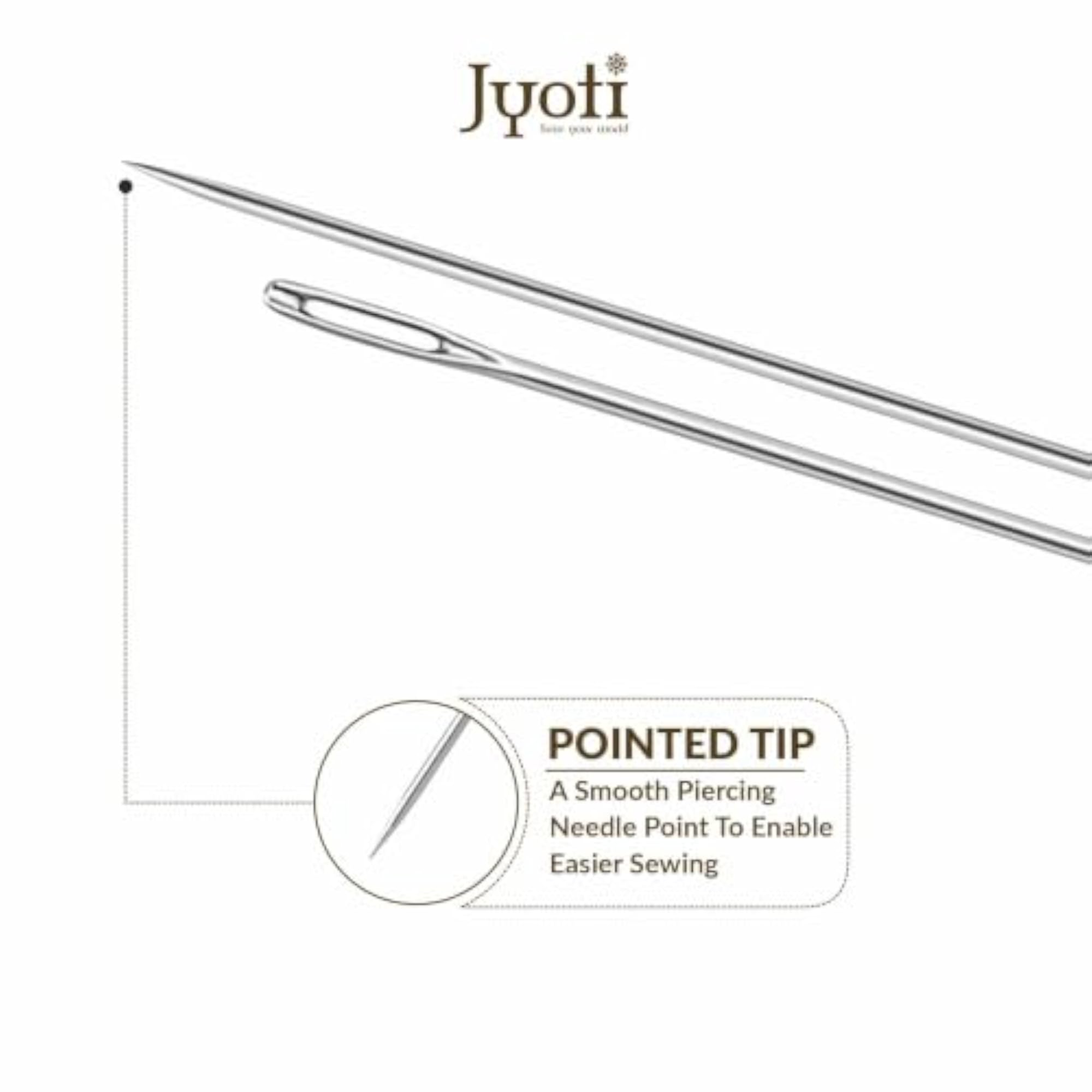 Crewel Hand Sewing Needles, Medium-Length with Sharp Point