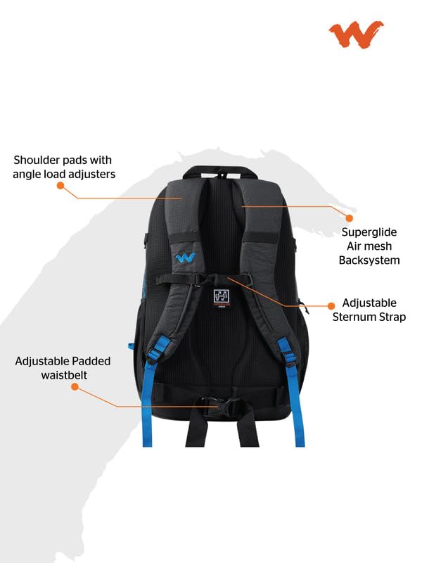 Image of Wildcraft Techpack 30 Casual Backpack for Mens & Womens | Unisex Hiking Backpack (31.5 liter,Black)