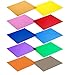 10 Pack Colored Overlays Transparency Color Film Plastic Sheets,La Babite Correction Gel Light Filter Sheet,11 x 8.7-Inches 10