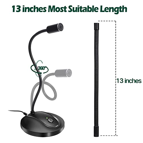13" Microphone Gooseneck, Black #TOP3
