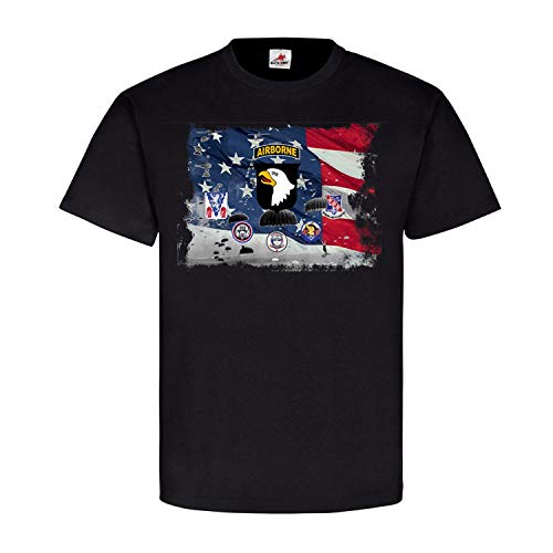 T-Shirt 101st Airborne Divisions US Army Parachute Noir XL 21439