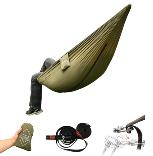 Onewind-Camping-Hammock-Ultralight-Portable-Hammock-with-Adjustable-Ridgeline-Outdoor-Hammock-20D-Ripstop-Nylon-with-2-12Ft-Tree-Strap-Ideal-for-Camping-Hiking-Backpacking