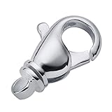  MATERIA 925 Silber Karabiner Verschluss mit drehbarer Öse 9x17x4mm 2,1g für Armbänder/Ketten #Z11