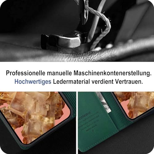 Housse Pixel 8 5G avec support et porte-carte étui vert Giyer - 3