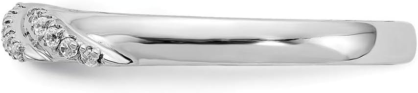 Solid 14K White Gold Engagement Complete Diamond Trio Ladies Wedding Band Ring (.075 cttw.)