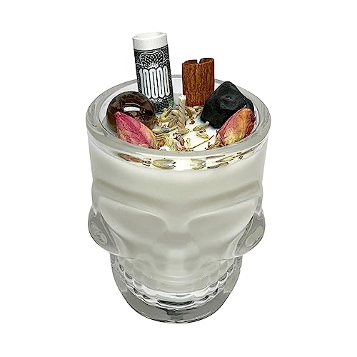 Special Edition Ancestor Offering Ritual Candle Witches Skull Glass Witchcraft Altar Spell Magic Deity Honor Dead Intention Devotional Gift