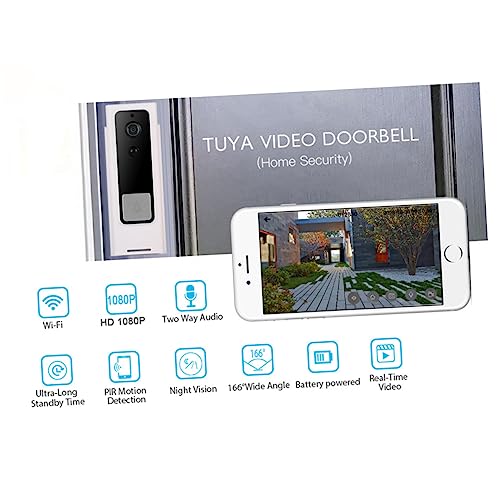 OSALADI Anel De Campainha Campainha Campainha Inteligente Pir Detecção De Movimento Campainha Segura