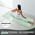 CAMBIVO Yoga Mat for Women Men Kids, 1/3 & 1/4 & 2/5 Inch Extra Thick Yoga Mat Non Slip, 72" x 24" TPE Yoga Mats, Workout Mat with Carrying Strap for Yoga, Pilates and Floor Exercises - Image 2