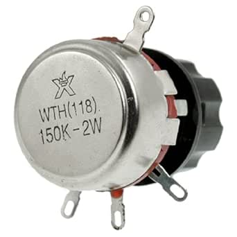 uxcell a11121400ux0234 150K Ohm 2W Electrical Rotary Wirewound Pots Potentiometer with Knob