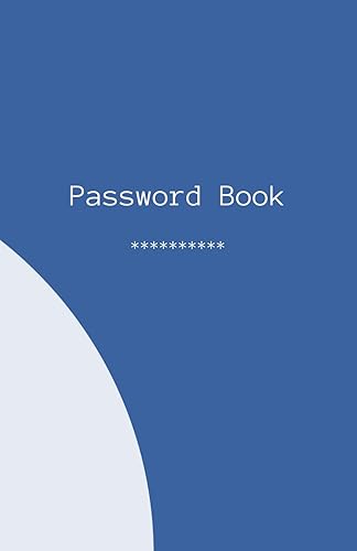 Password Book: Quaderno delle Password Professionale in Ordine Alfabetico - Ricorda le tue Password e Email - Formato A5, 114 Pagine, Blu