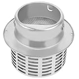 NIYANGLE Edelstahl Abluftabdeckung 100mm für Dunstabzugshauben Außen Wandmontierte Abluftentlüftungskappe mit Regenschutz und Rostschutz Abluftventil für Küchenlüftung